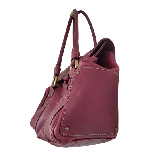 Nicoli Italia Blood Red Leather Handbag Shoulder Bag - Made In Italy - Picture 3 of 10